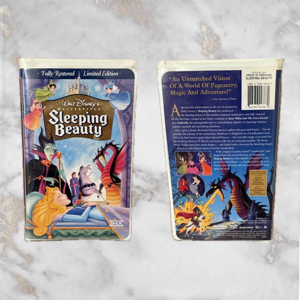 Disney Sleeping Beauty VHS - Blue and Purple
